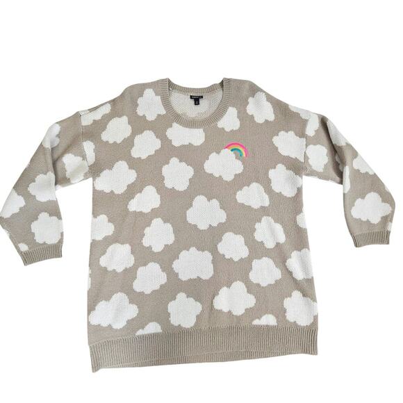 Tprrid Pullover Drop Shoulder Tunic Sweater Size 2/ 2x Cloud Rainbow - Picture 1 of 7